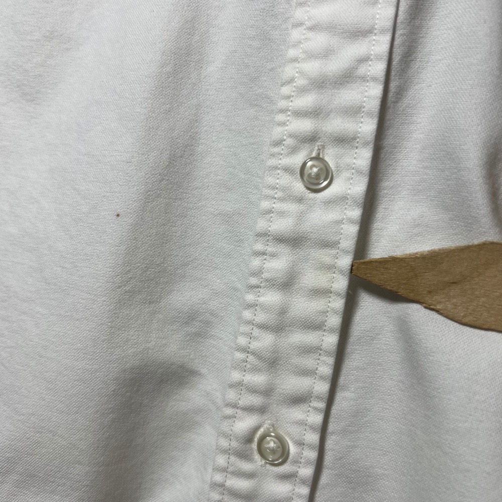 Vintage Ralph Lauren Sport White Oxford Shirt Crest Embroidery 14 Long Sleeve - Picture 2 of 12